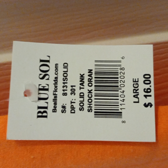 Mens L orange tank top - Picture 2 of 2